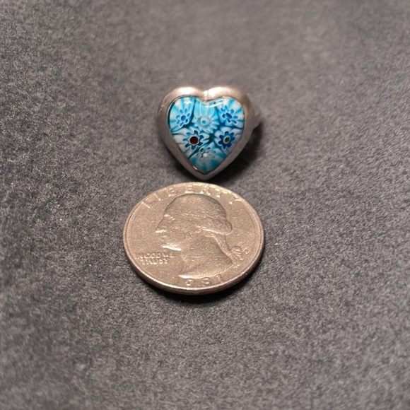 Alan K Murano Italian glass Sterling Silver Ring - Picture 5 of 5